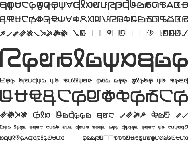 Zentran font preview