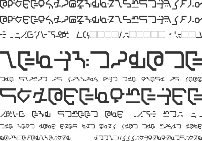 Modern Destronic font preview