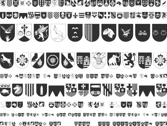Spanish Army Shields Two font preview