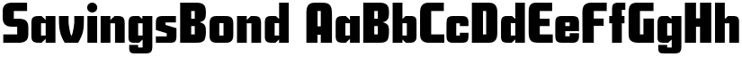 SavingsBond font