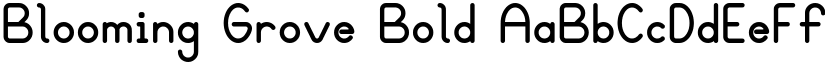 Blooming Grove Bold font