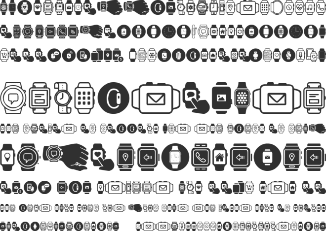 Smartwatch font preview