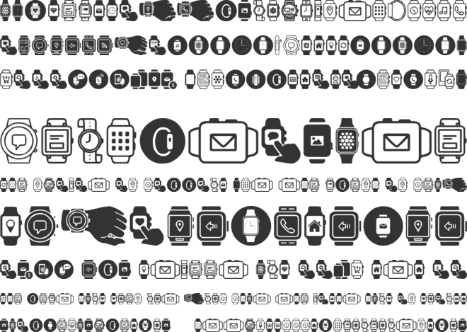 Smartwatch font preview