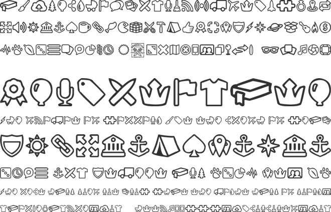 Outline mix font preview