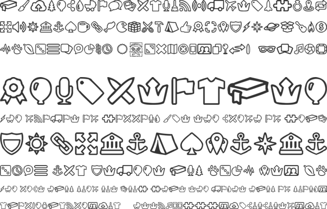 Outline mix font preview