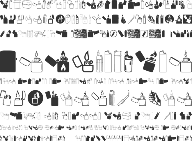 Lighter Icons font preview