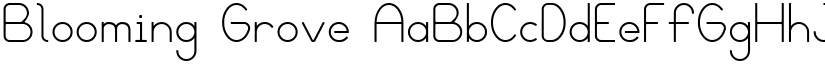 Blooming Grove font