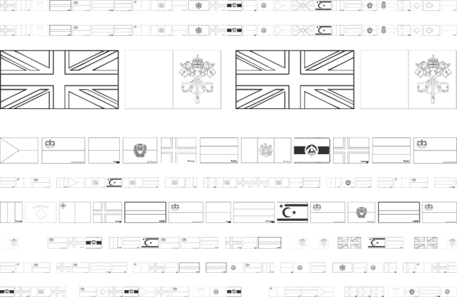 Flags of Europe 2 font preview