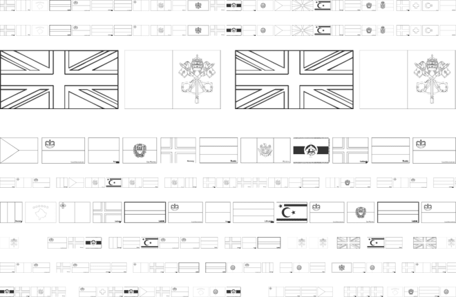 Flags of Europe 2 font preview