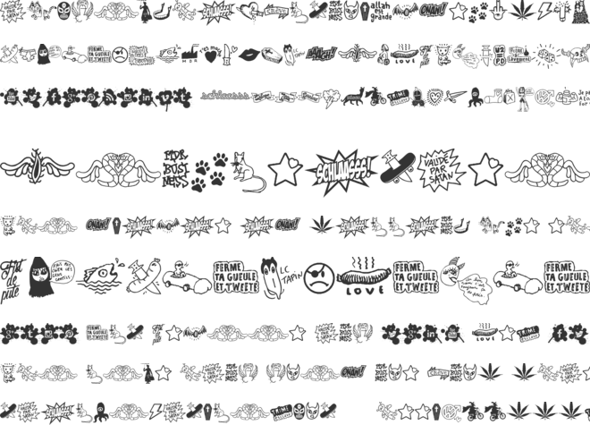 WC Schlaasss font preview