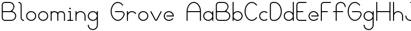 Blooming Grove font