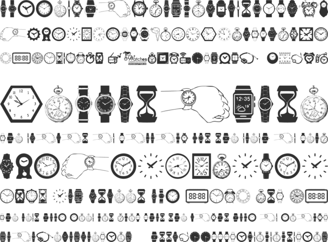 watches font preview