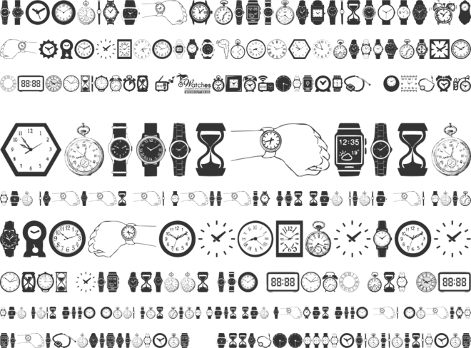 watches font preview