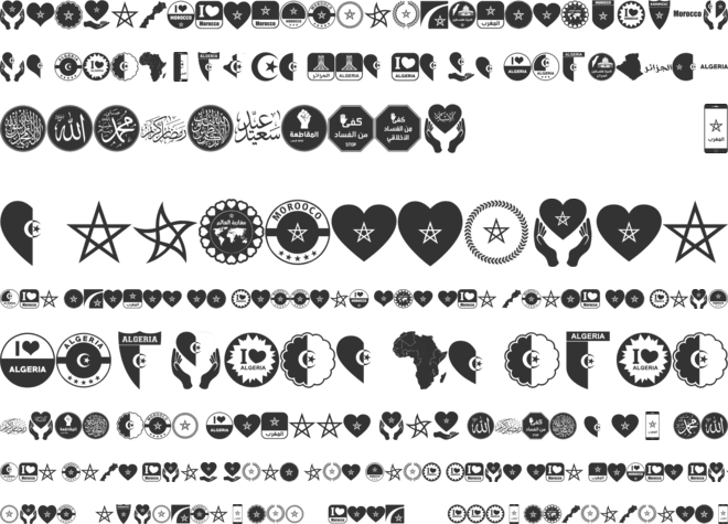 Font color Morocco Algeria 2018 font preview