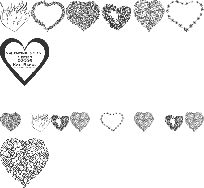 KR Valentines 2006 Eight font preview