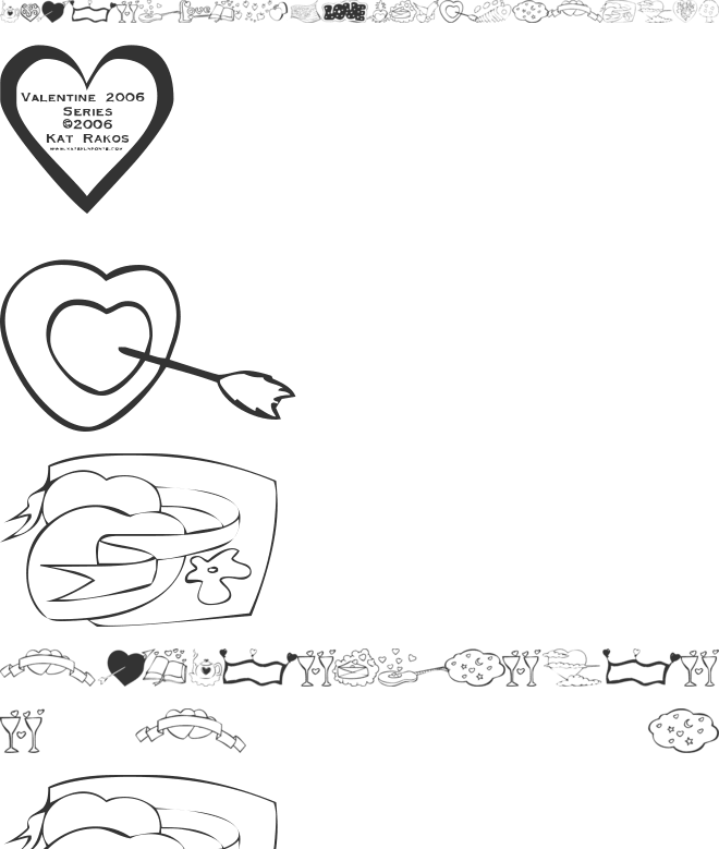 KR Valentines 2006 Five font preview