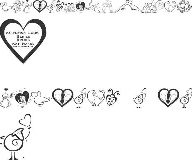 KR Valentines 2006 Three font preview