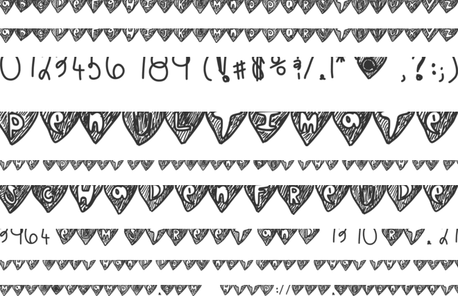 Overhearts font preview