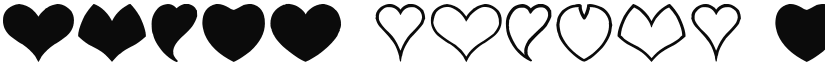 HEART shapes font download