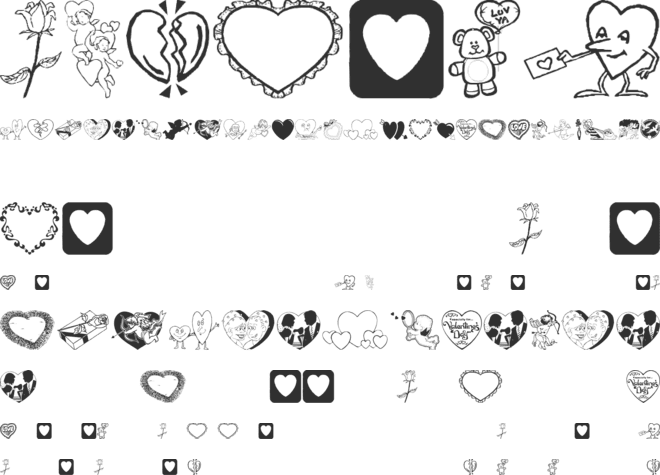 Luvya Babe font preview