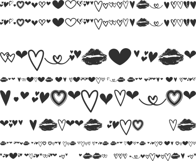 MF Love Dings 2 font preview