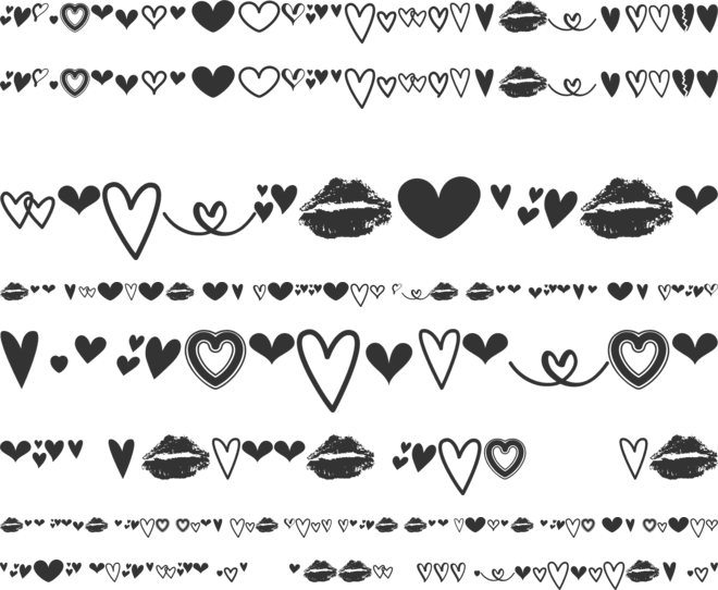 MF Love Dings 2 font preview