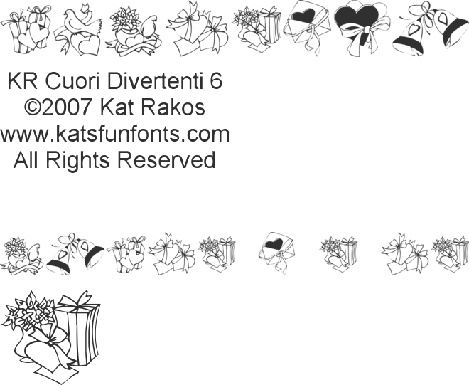 KR Cuori Divertenti 6 font preview
