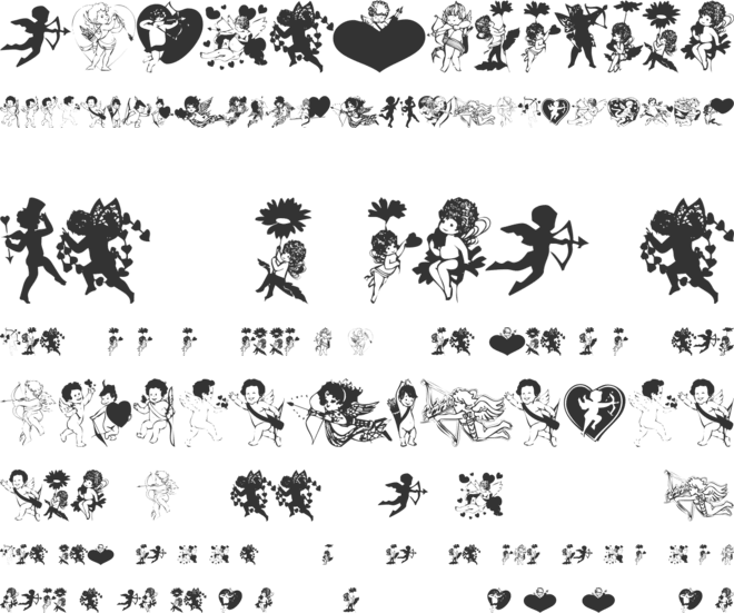 LM Cupids font preview