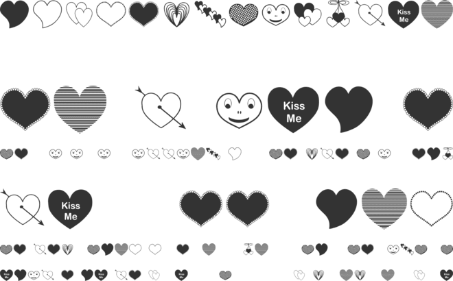 ap_justhearts font preview