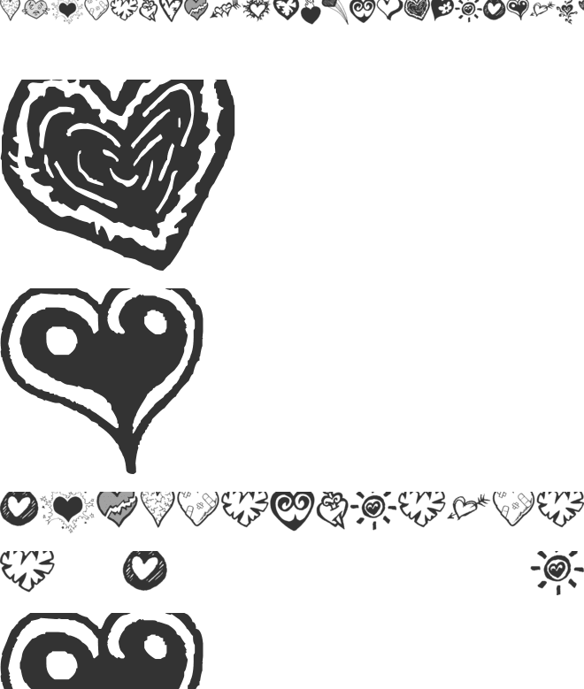 Broken Hearts font preview