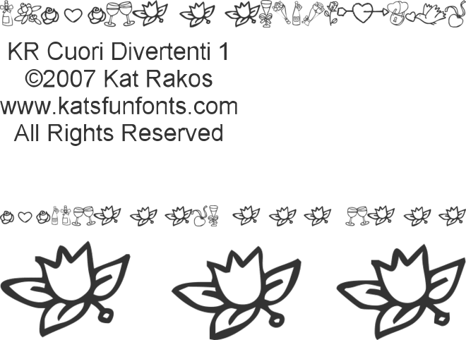 KR Cuori Divertenti 1 font preview