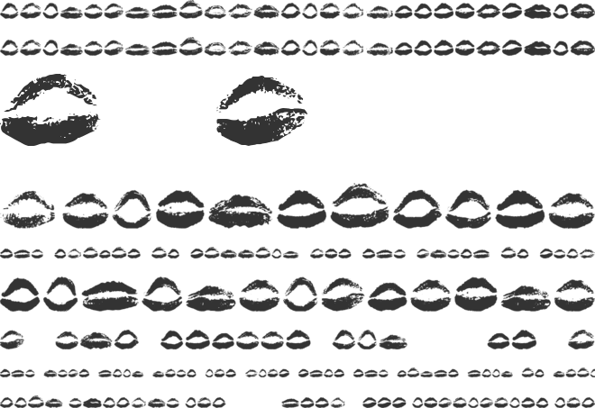 26 More Kisses font preview