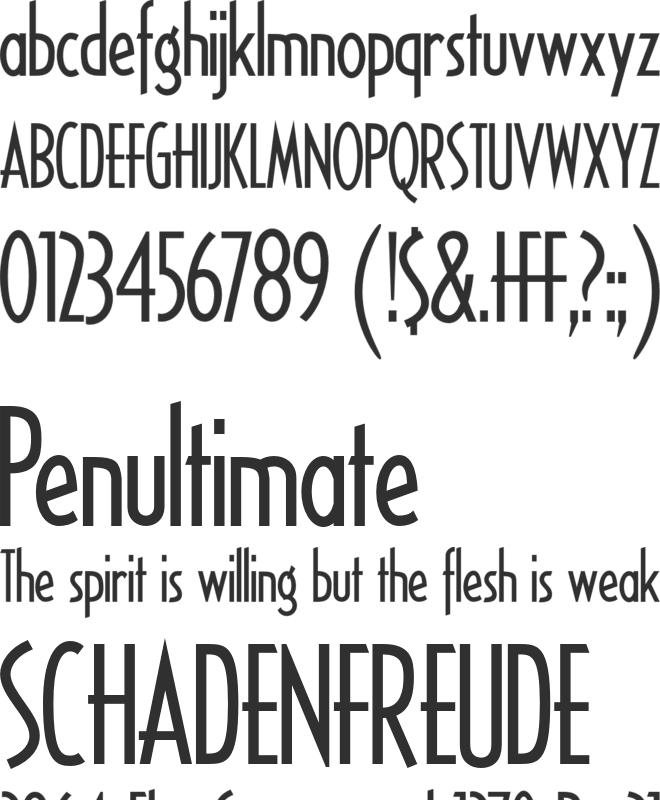 HFF Ice Bergman font preview