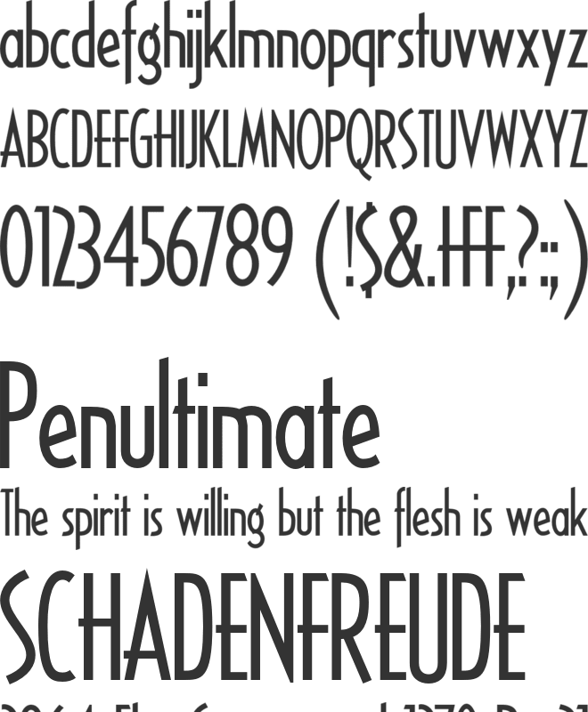 HFF Ice Bergman font preview