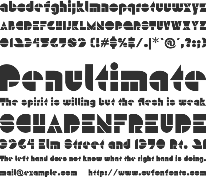 HFF Modern Strand font preview