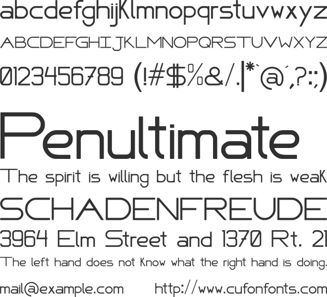 Fafers Technical font preview