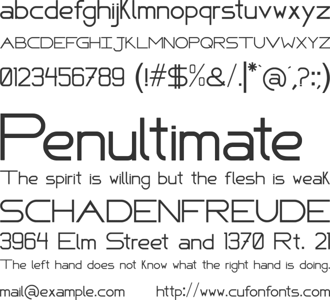 Fafers Technical font preview