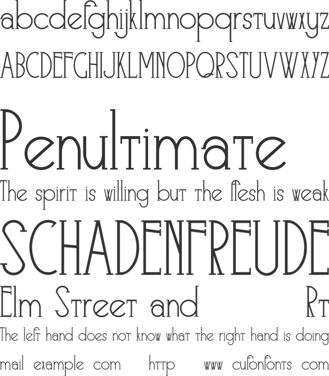 Skyliner font preview