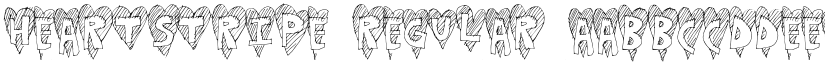 HeartStripe Regular font