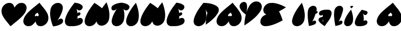 VALENTINE DAYS Italic font