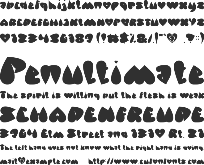 VALENTINE DAYS font preview
