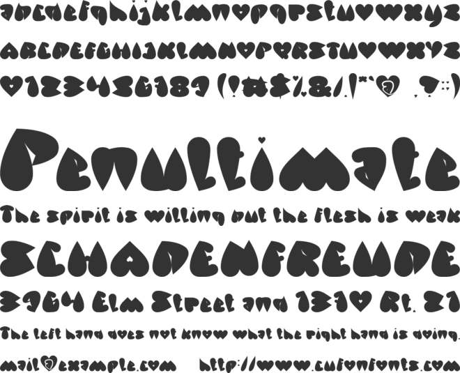 VALENTINE DAYS font preview