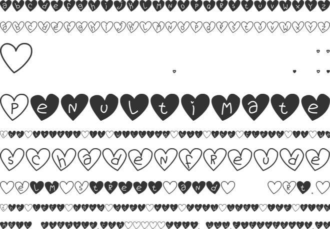 Love You tfb font preview