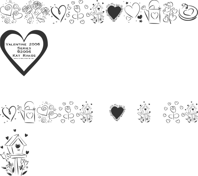 KR Valentines 2006 font preview