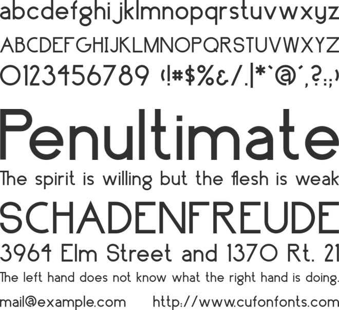 Surrounding font preview