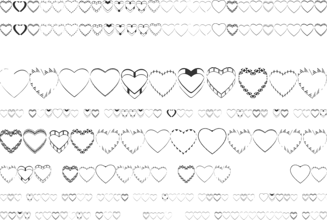 4YEOhearts font preview