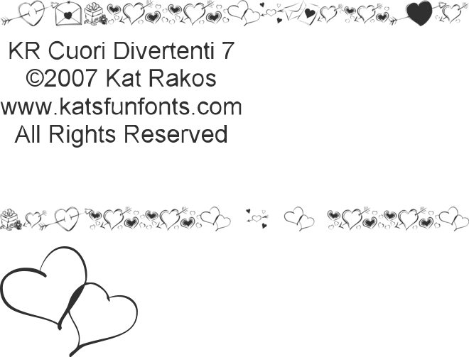 KR Cuori Divertenti 7 font preview