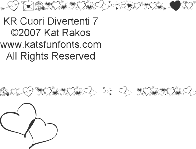 KR Cuori Divertenti 7 font preview