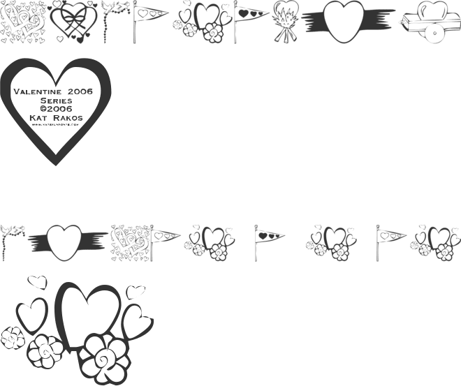 KR Valentines 2006 Nine font preview