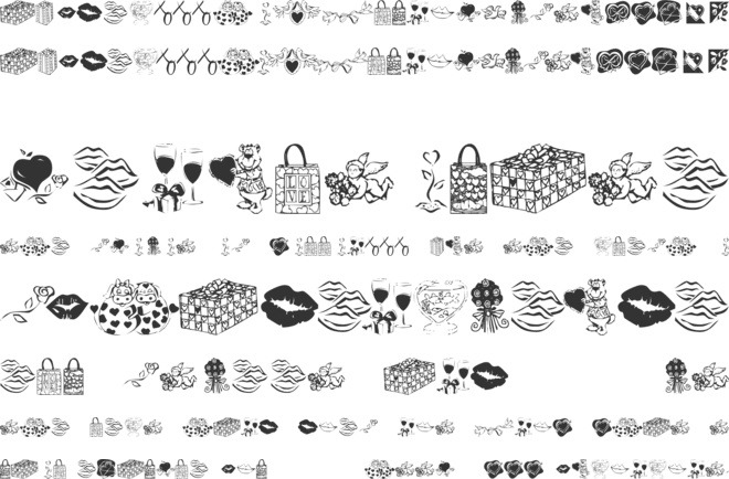 KR Be Mine Forever font preview